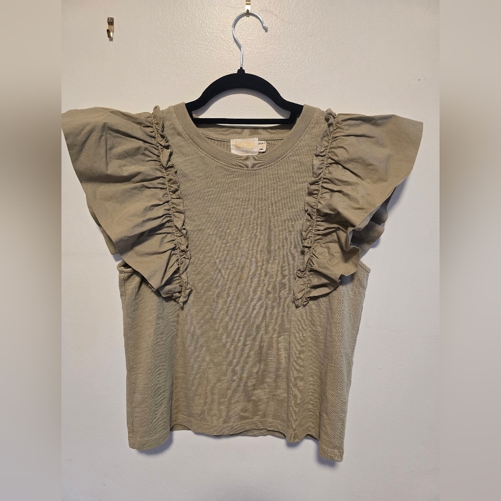 Nation LTD Para Boxy Tee Safari Green Olive Revolve - Picture 7 of 7